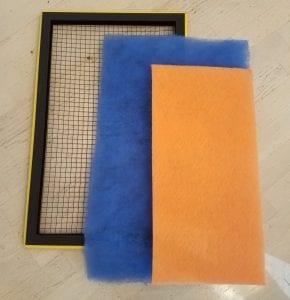Poly Pads and filter frame